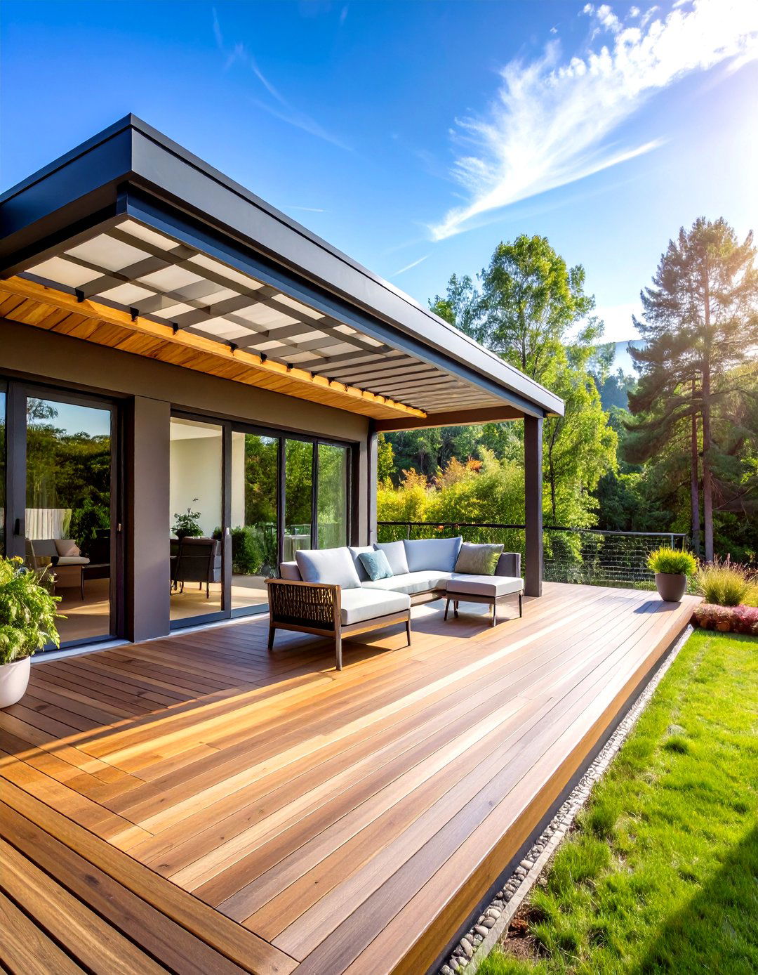 Smart Louvered Aluminum Deck Roof - 20 Deck Roof Ideas