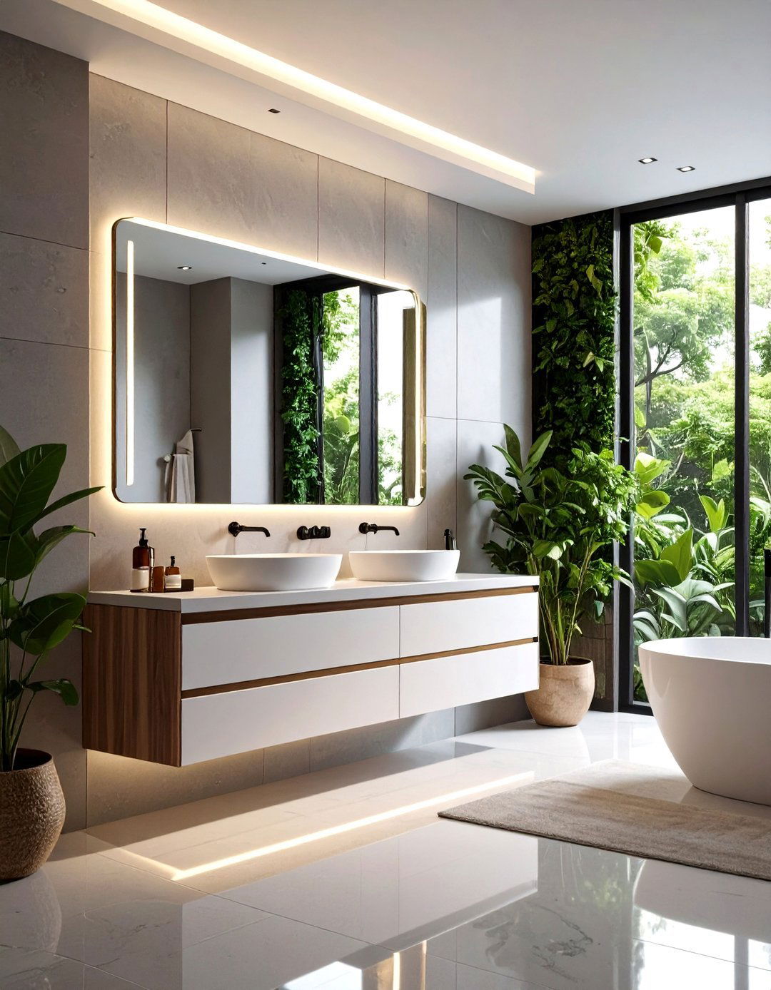 Smart Mirror Technology in Bathroom Decor - 20 Elegant Bathroom Decor Ideas