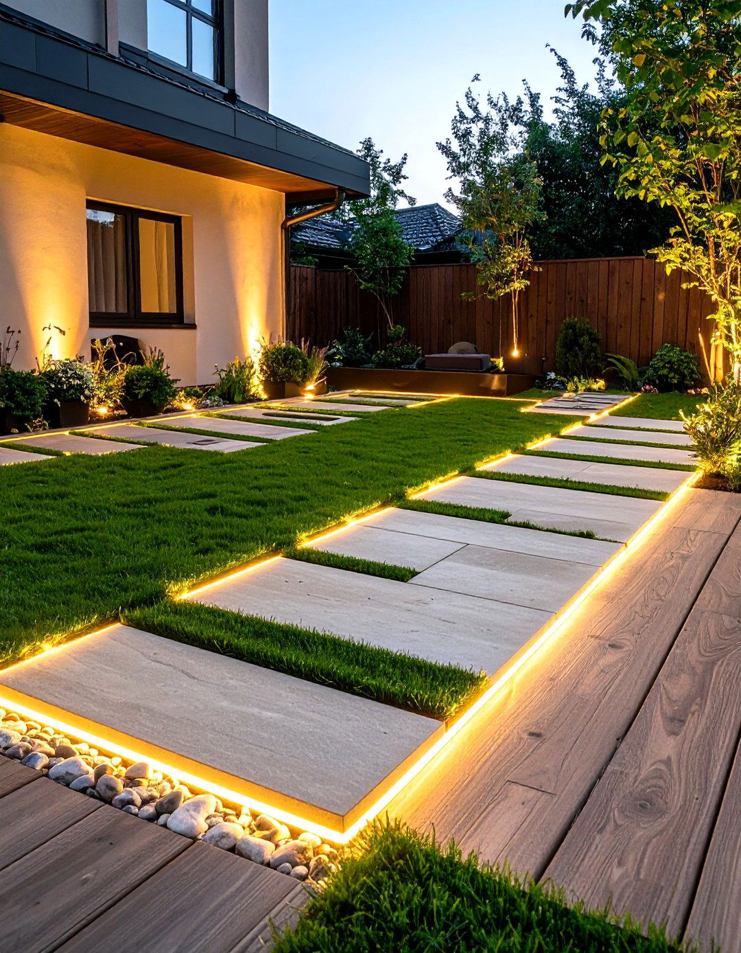 Smart Paving Patterns Organize a Small Garden Floor - 20 Modern Small Garden Ideas