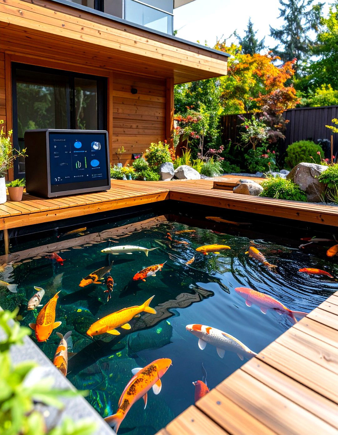 Smart Sensor Fish Pond - 20 Fish Pond Ideas