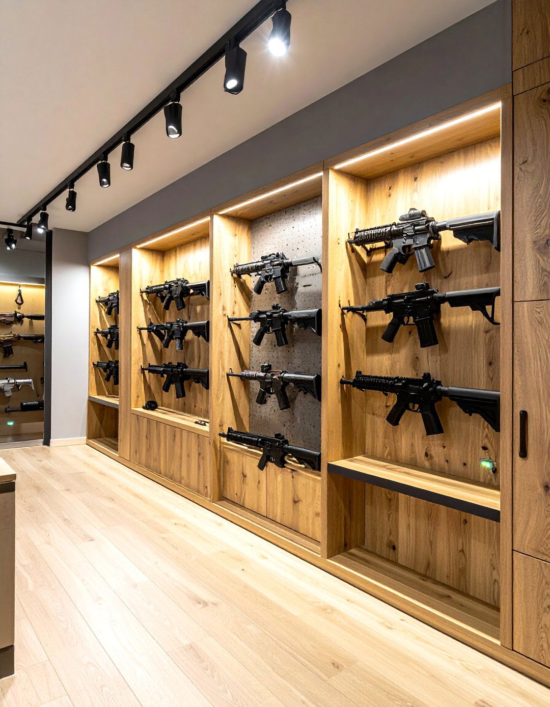 Smart Sensor Gun Wall with Inventory Alerts - 20 Gun Wall Ideas