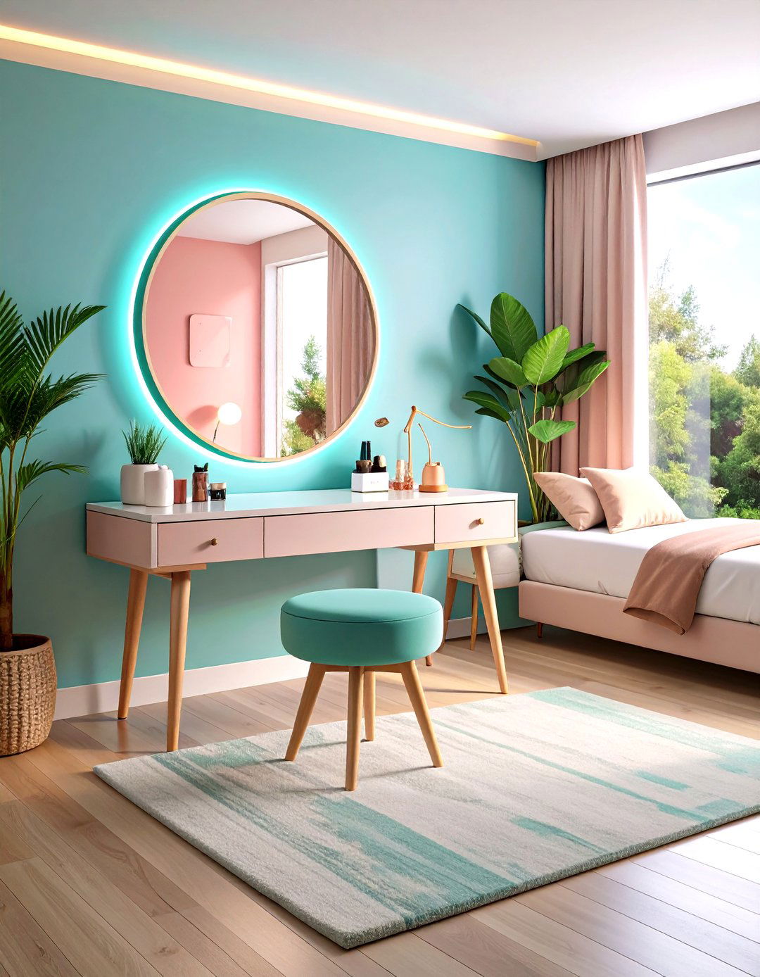 Smart Tech Enabled Makeup Vanity with Digital Features - 20 Makeup Vanity Ideas