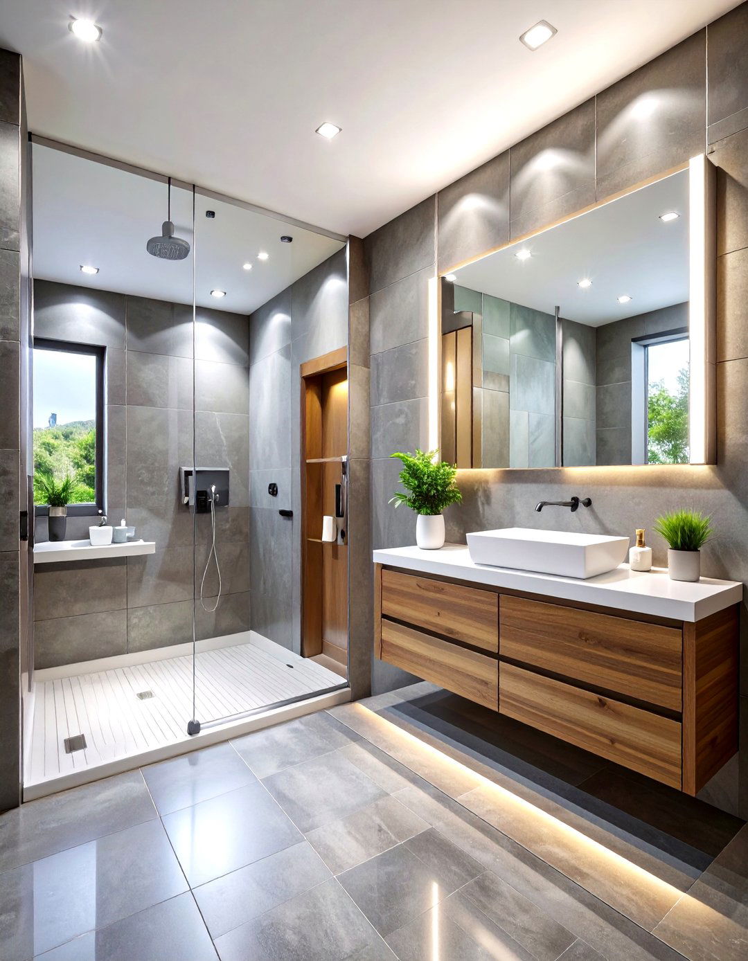 Smart Tech Enabled Masculine Bathroom - 20 Masculine Bathroom Ideas