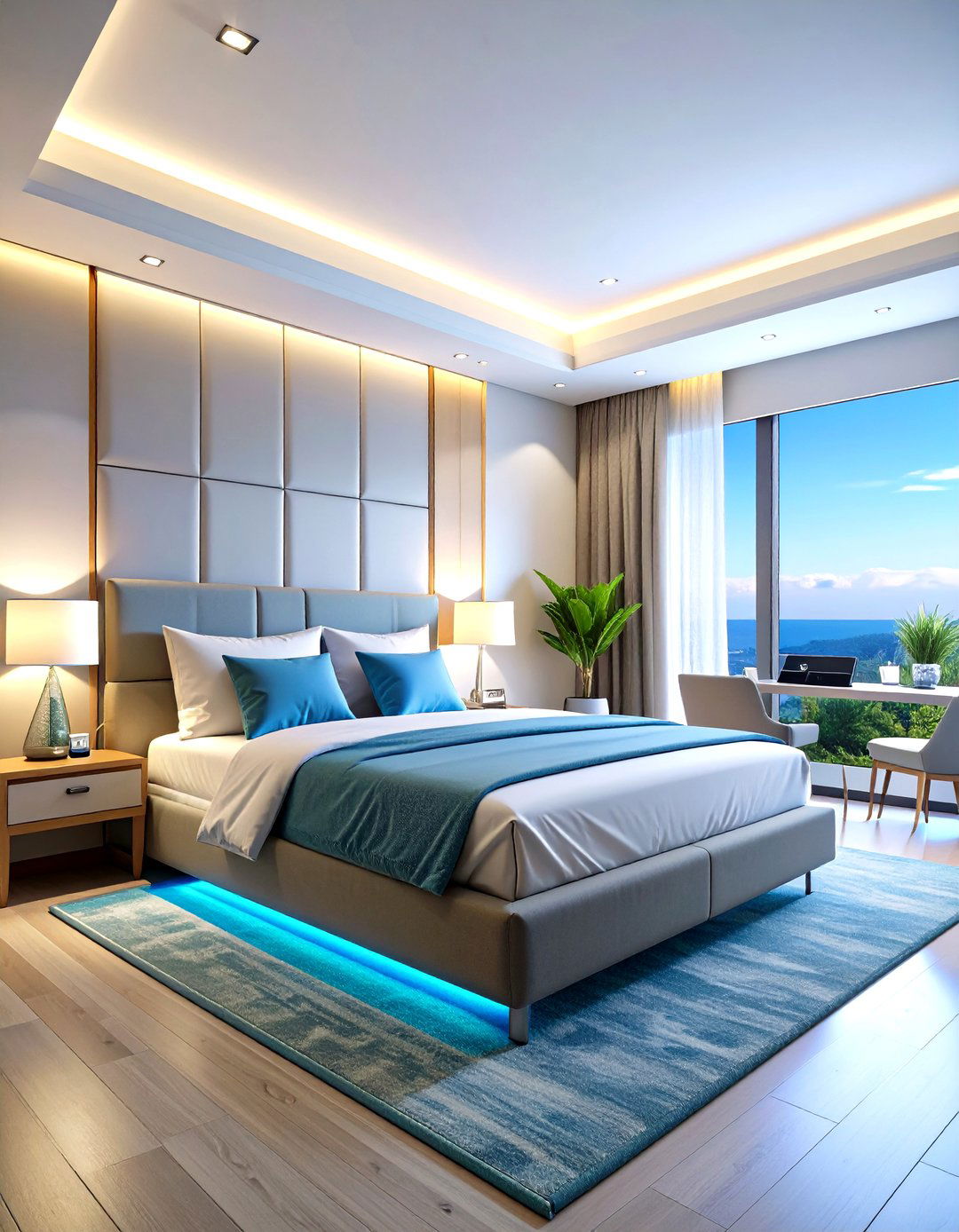 Smart Tech Integrated Master Bedroom - 20 Master Bedroom Ideas