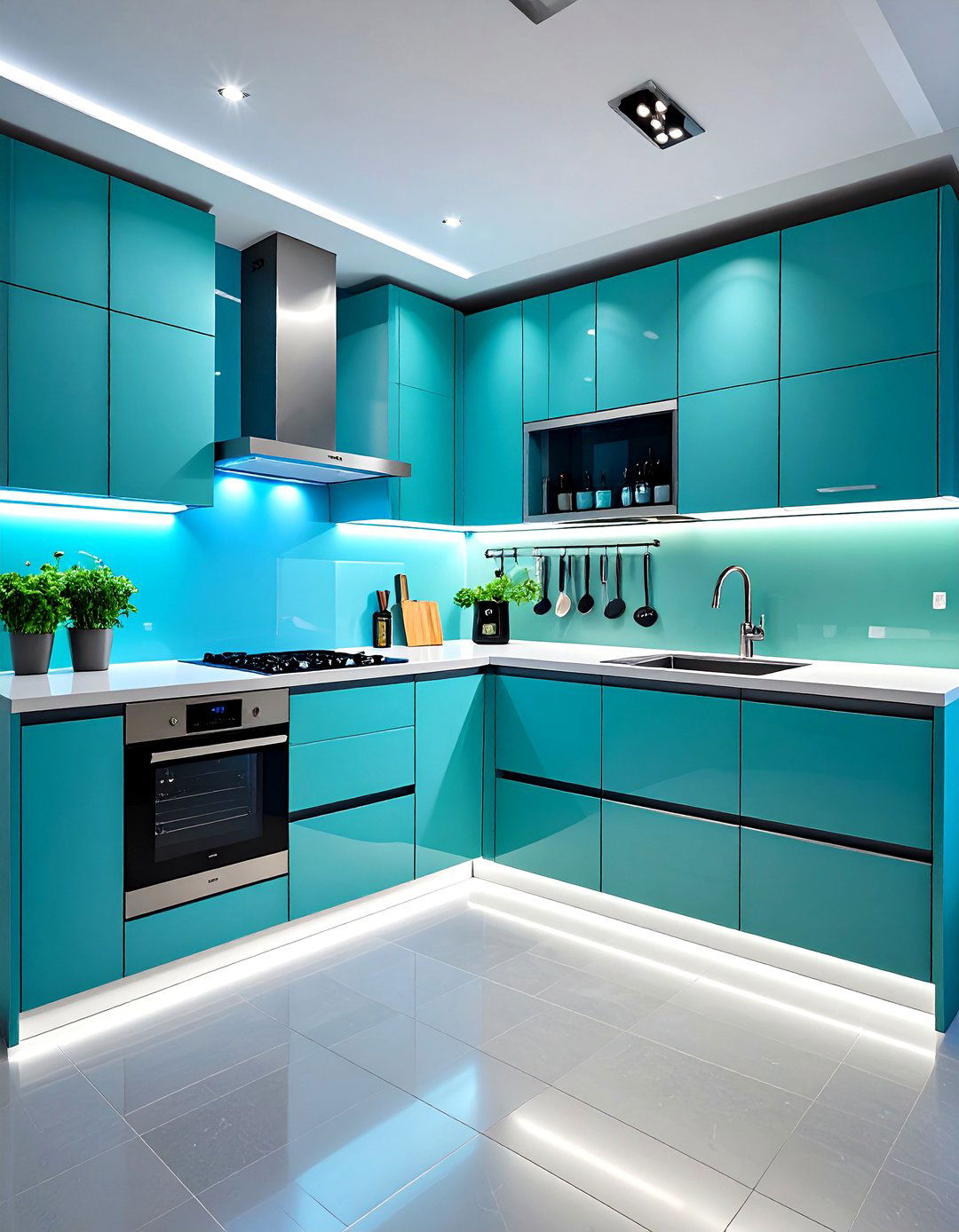 Smart Tech Integrated Mobile Home Kitchen Design - 20 Mobile Home Kitchen Ideas