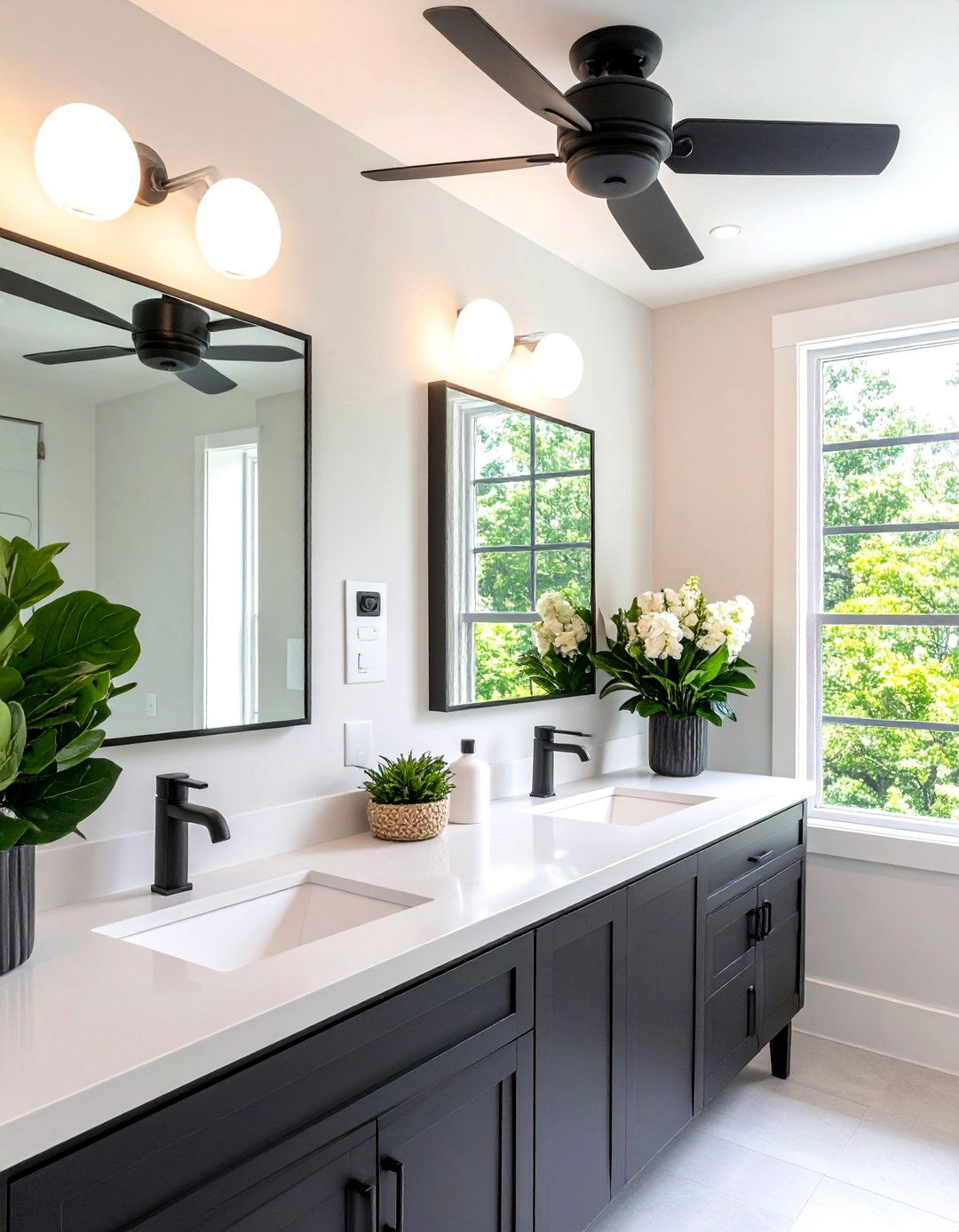 Smart Tech in a Monochrome Palette - 20 Black and White Powder Room Ideas