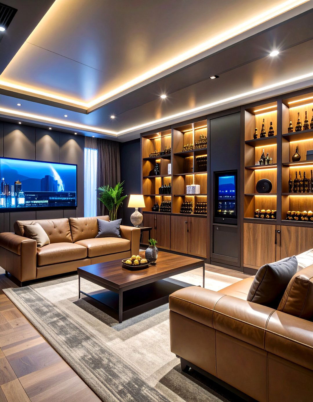 Smart Technology Cigar Room with Automated Features - 20 Cigar Room Ideas