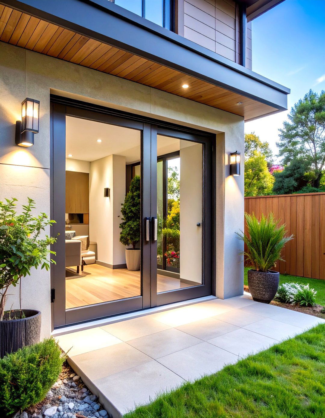 Smart Technology Integrated Patio Door - 20 Patio Door Ideas