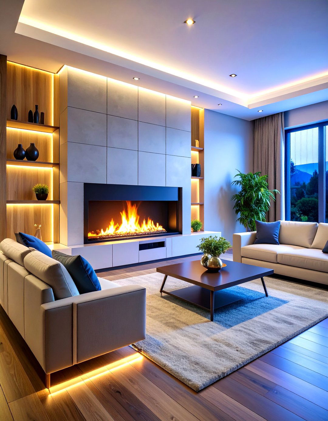 Smart Technology Living Room Fireplace - 20 Living Room Fireplace Ideas