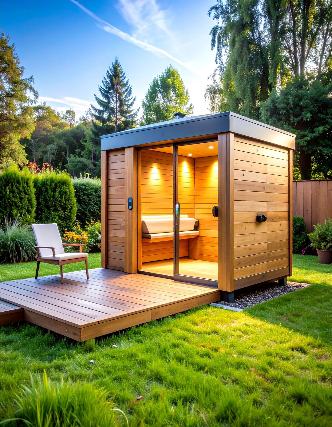 Smart Technology Outdoor Sauna - 20 Outdoor Sauna Ideas