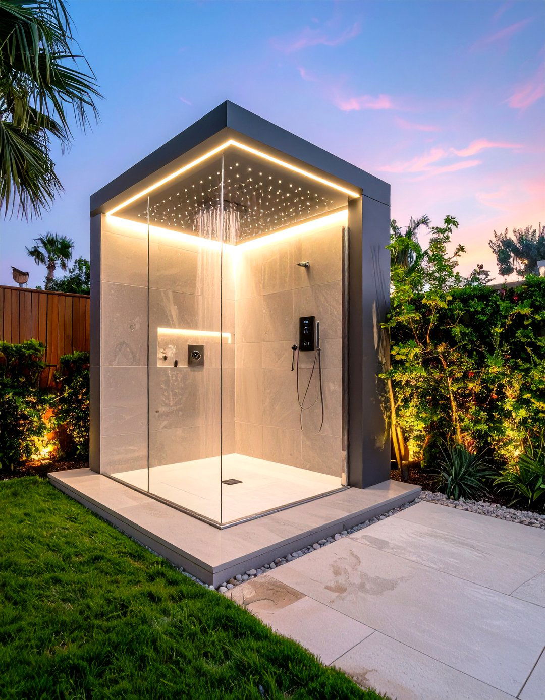 Smart Technology Outdoor Shower - 20 Outdoor Shower Ideas