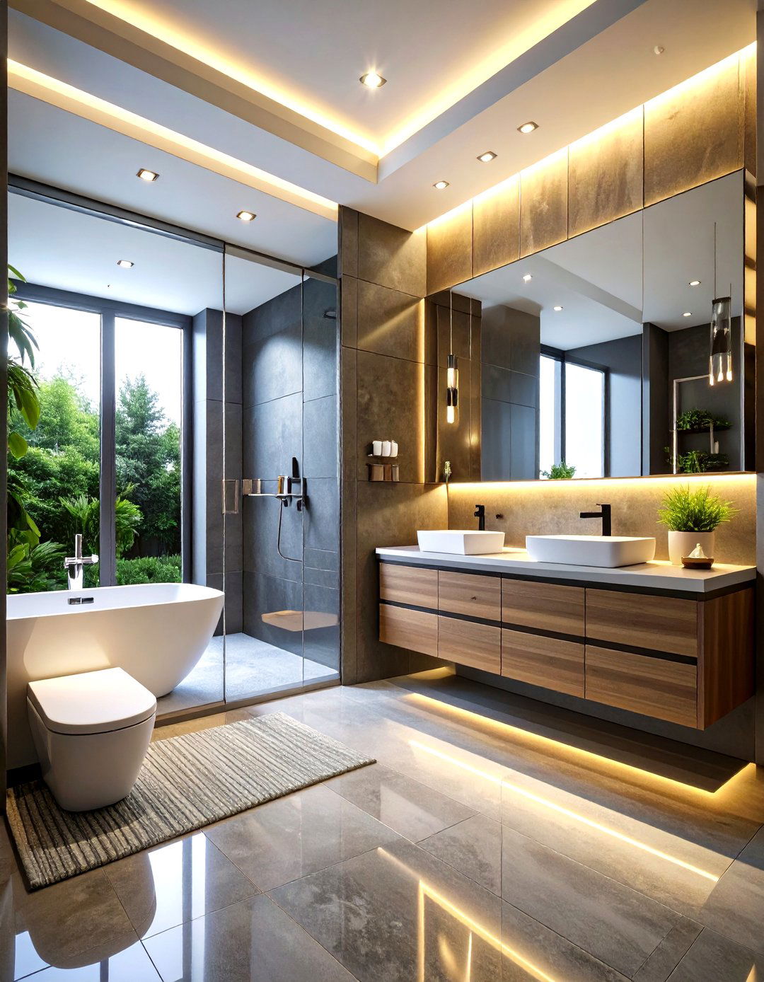 Smart Technology Primary Bathroom - 20 Primary Bathroom Ideas