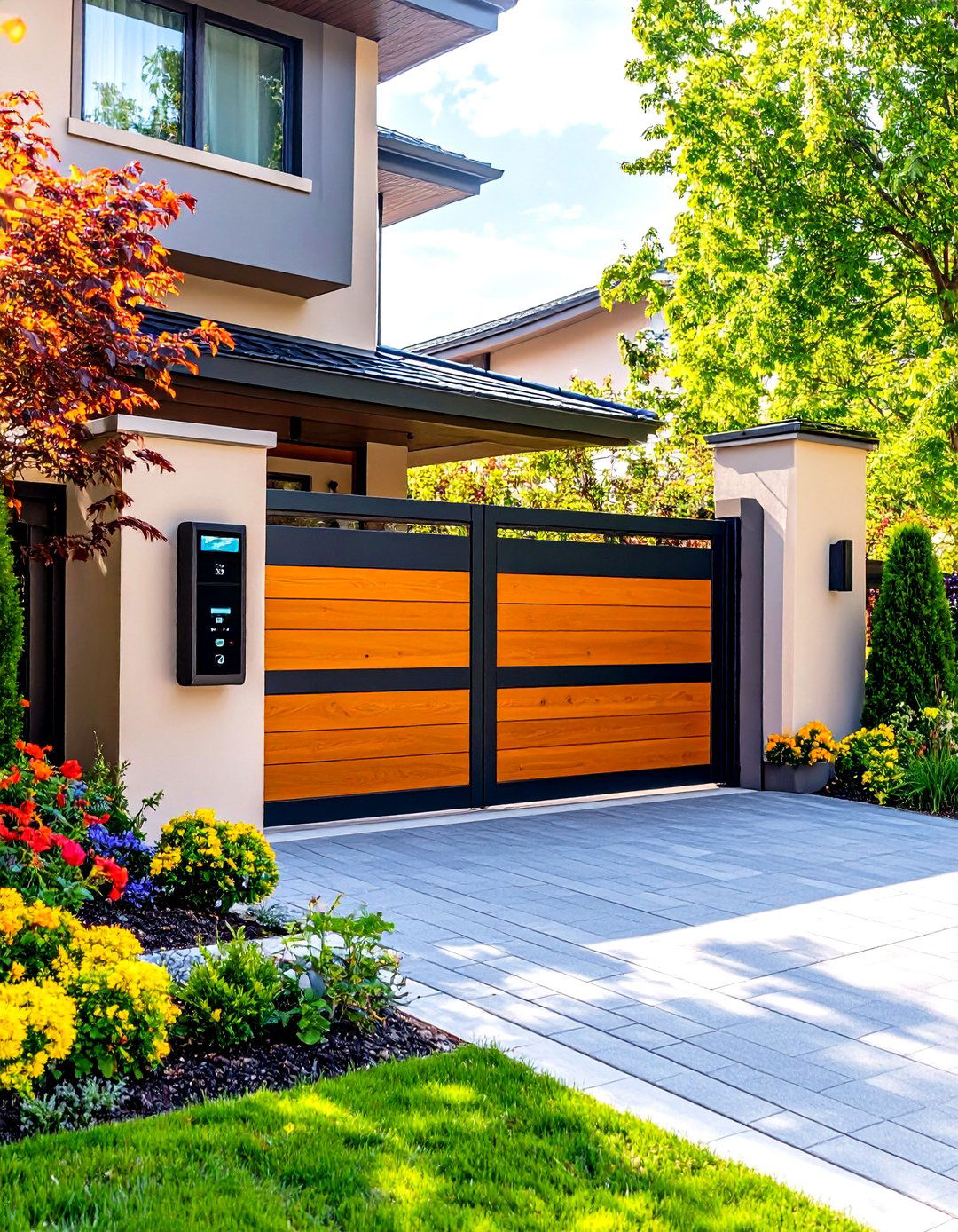 Smart Wi Fi Controlled Driveway Gate - 20 Driveway Gate Ideas