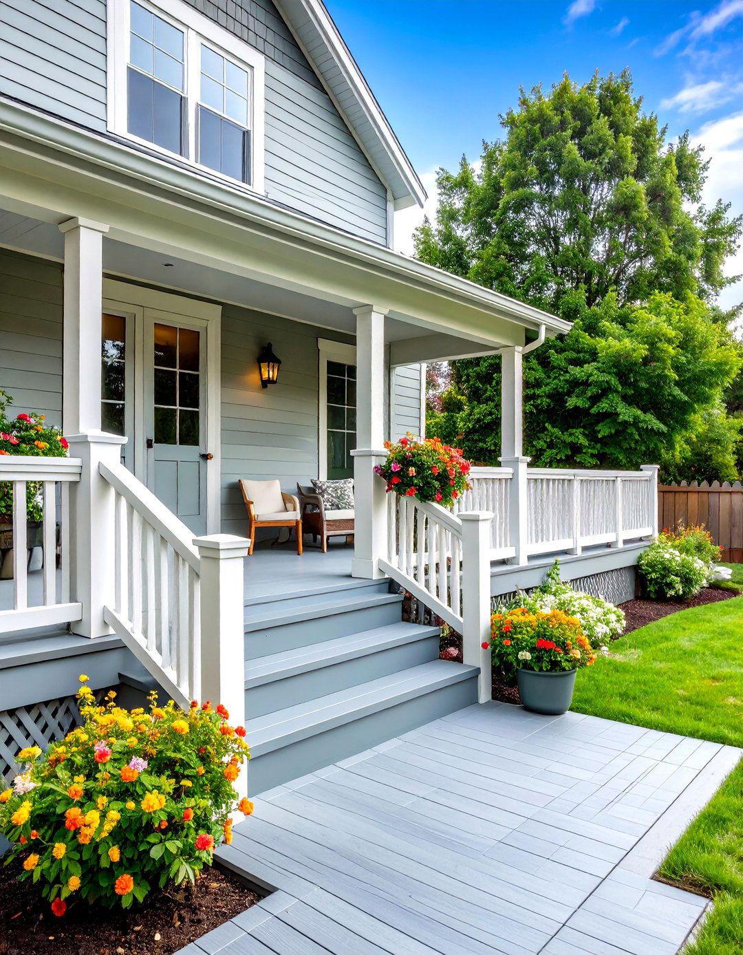Smoky Brushland Sage Gray and White - 20 Two Tone Deck Color Schemes