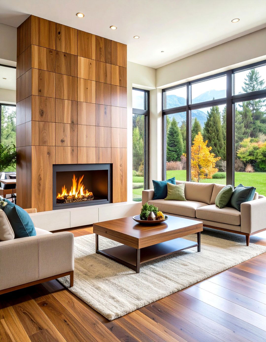 Smooth Modern Wood Mantel for Clean Lines - 20 Wood Mantel Ideas