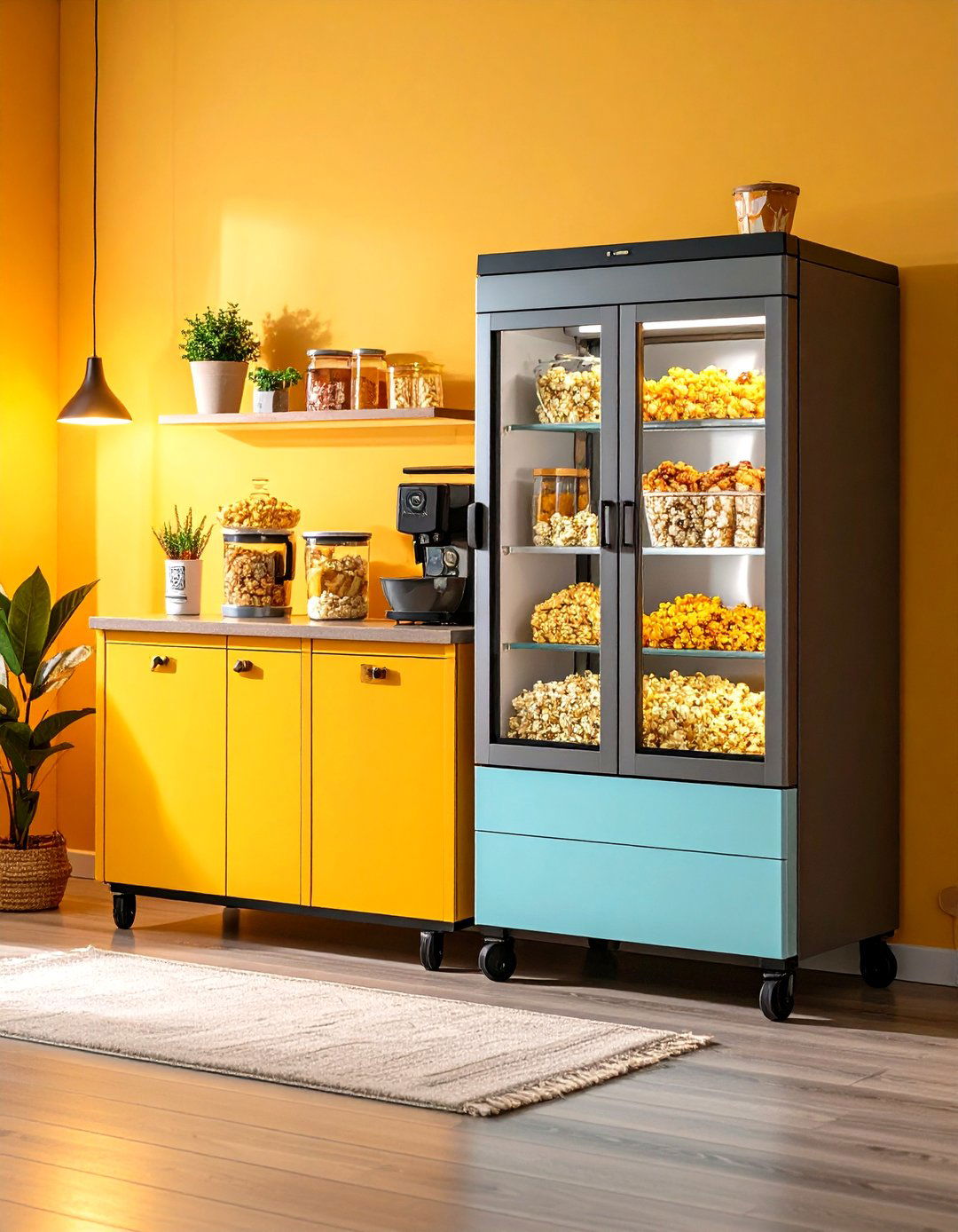 Snack and Beverage Station - 20 Small Media Room Ideas