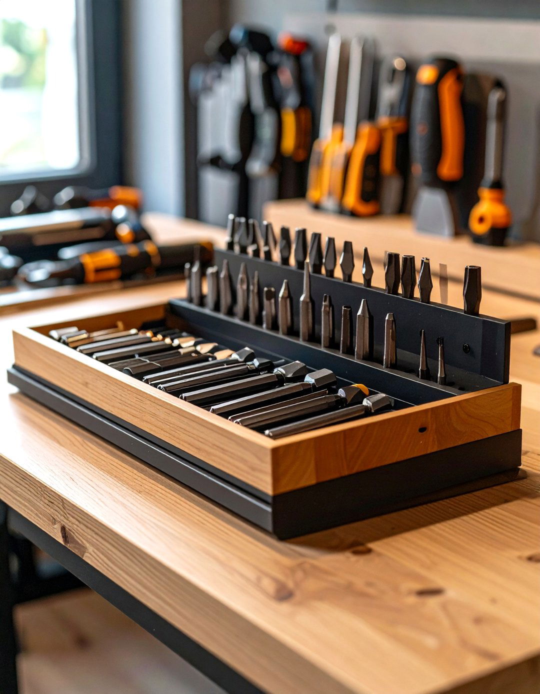 Snap Metal Tools onto Magnetic Strips - 20 Garage Storage Ideas