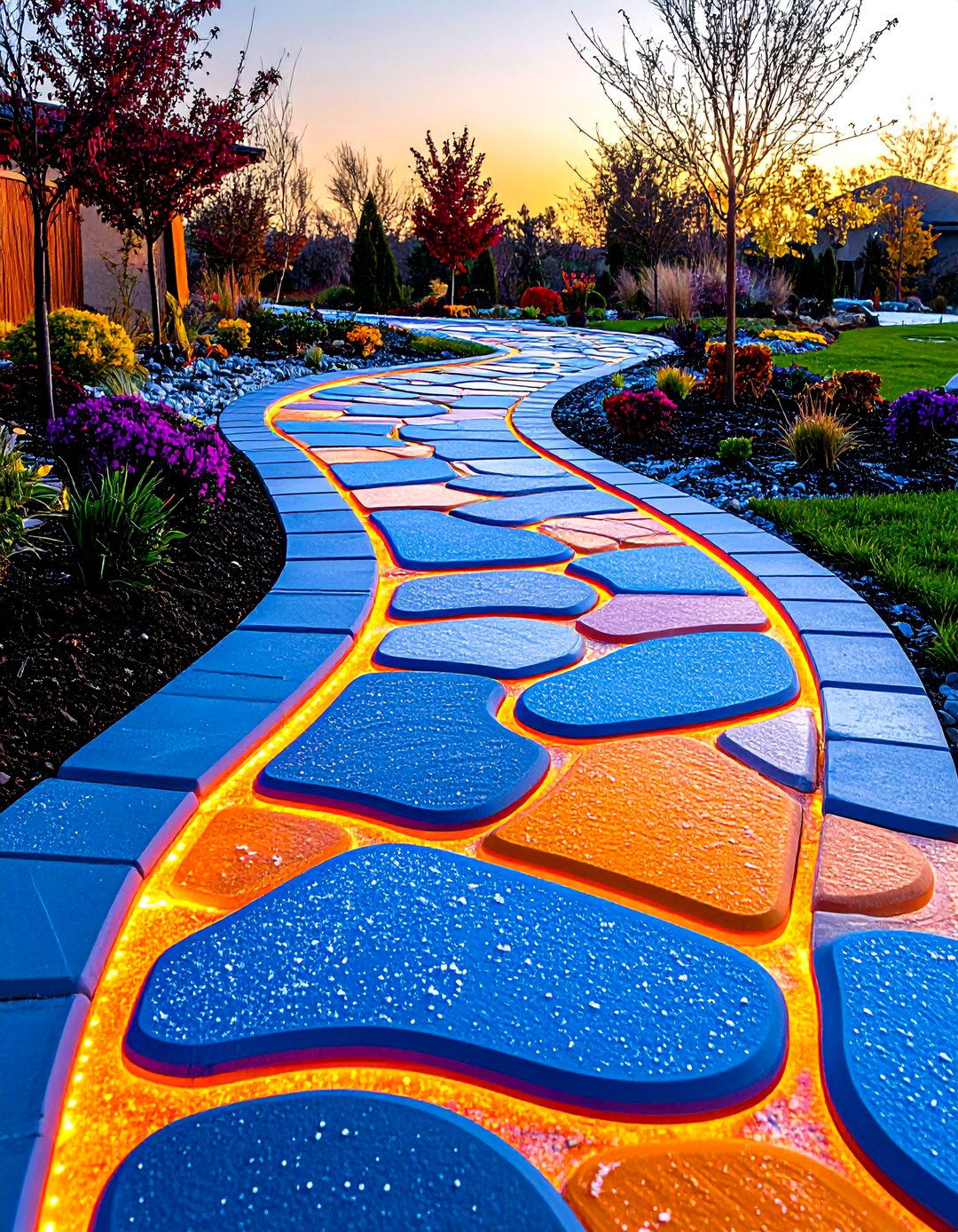 Snow Melt Heated Flagstone Walkway for Cold Climates - 20 Flagstone Walkway Ideas