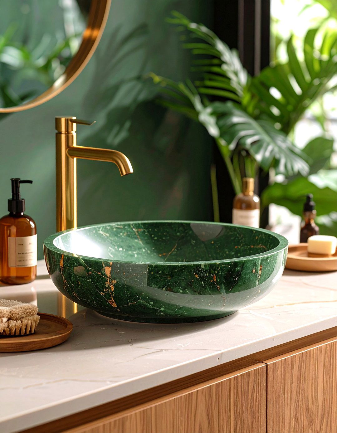 Soapstone Integrated Sinks - 20 Small Bathroom Sink Ideas