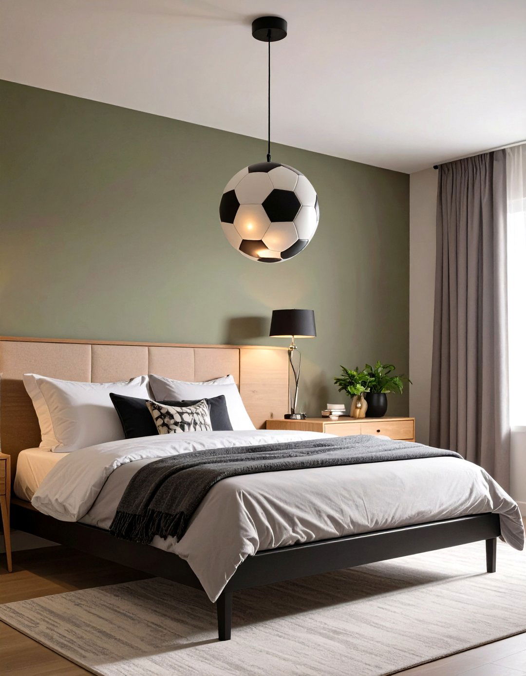 Soccer Ball Pendant Lighting - 20 Soccer Themed Bedroom Ideas