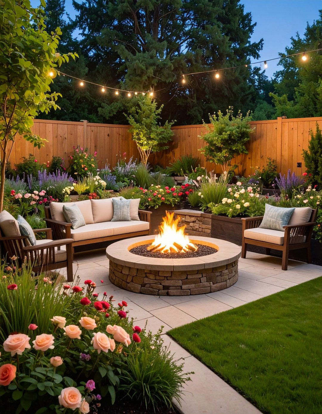 Social Gathering Flower Garden Lounge - 20 Flower Garden Ideas