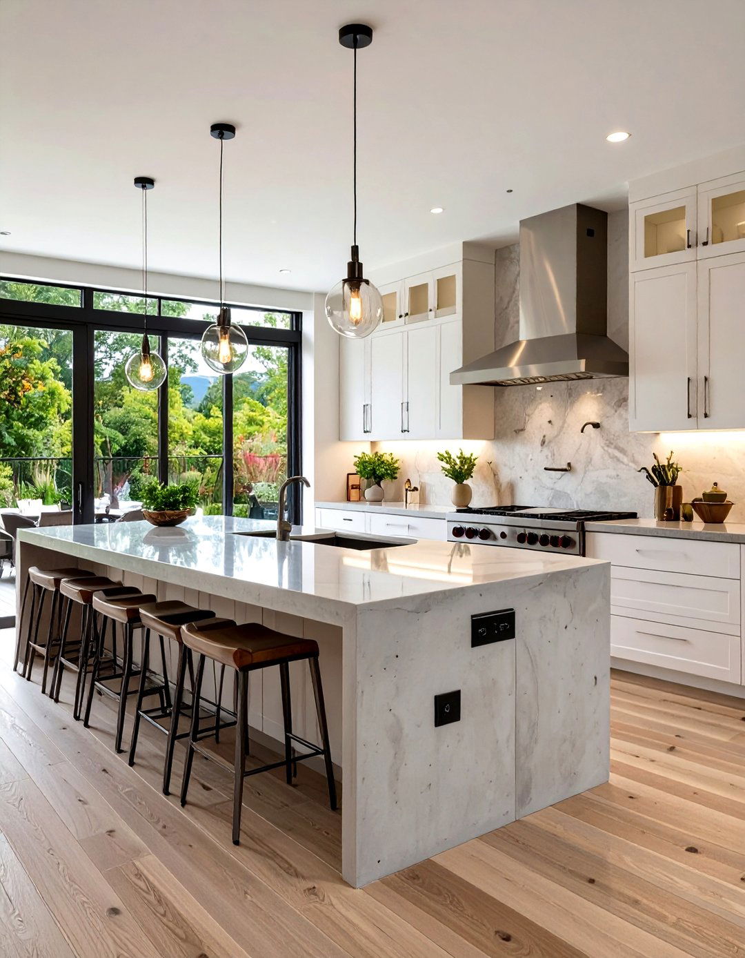 Social Hub Dirty Kitchen with Oversized Island - 20 Dirty Kitchen Ideas