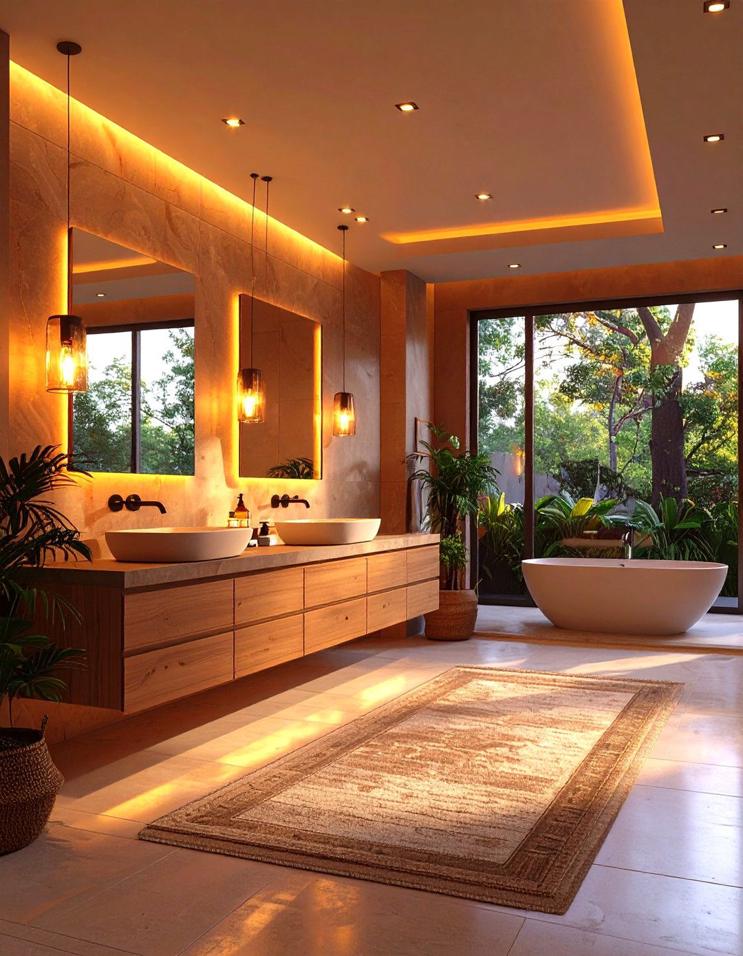 Soft Ambient Lighting - 20 Spa Like Bathroom Ideas