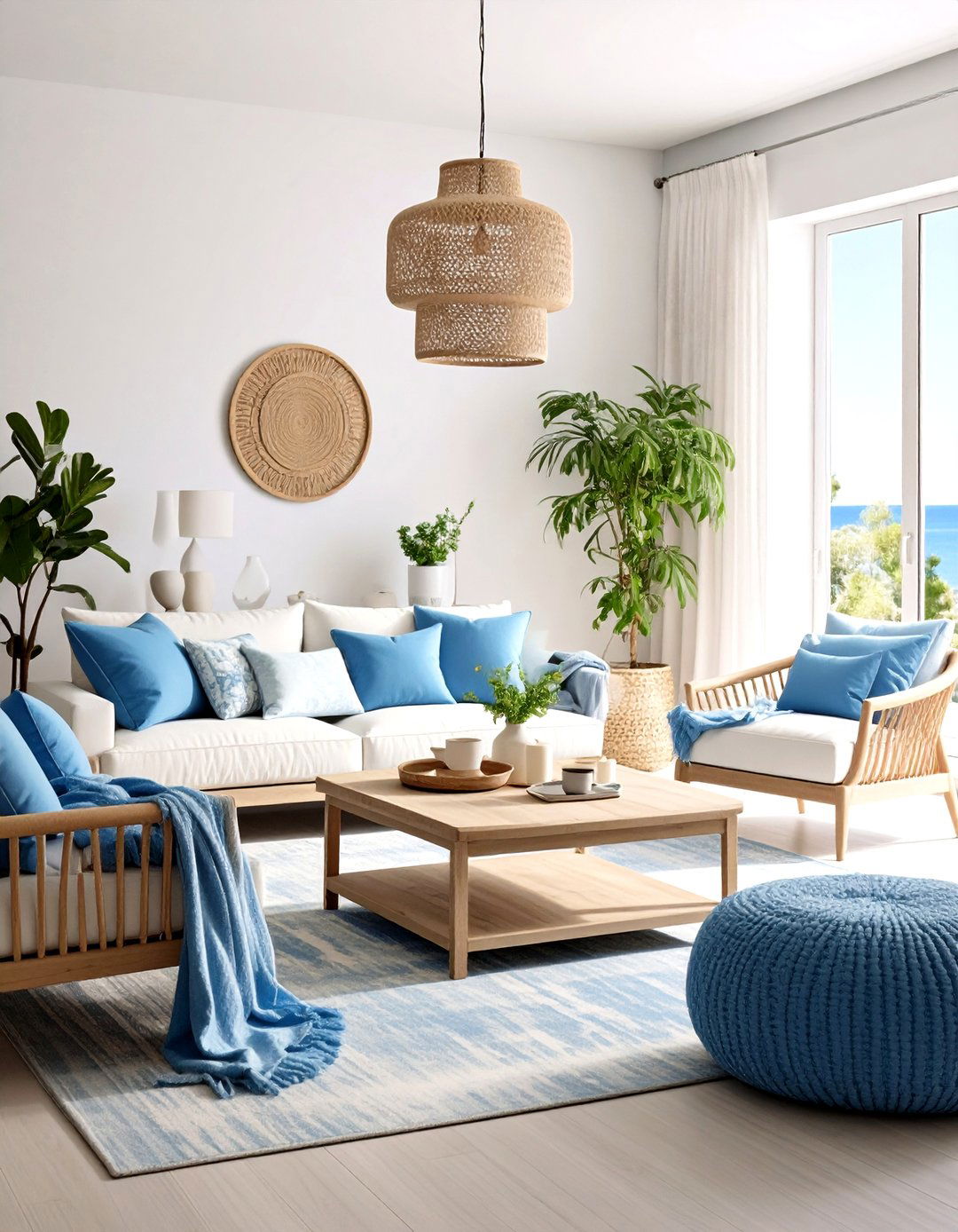 Soft Blue and Ivory - 20 Two Colour Combination for Living Room