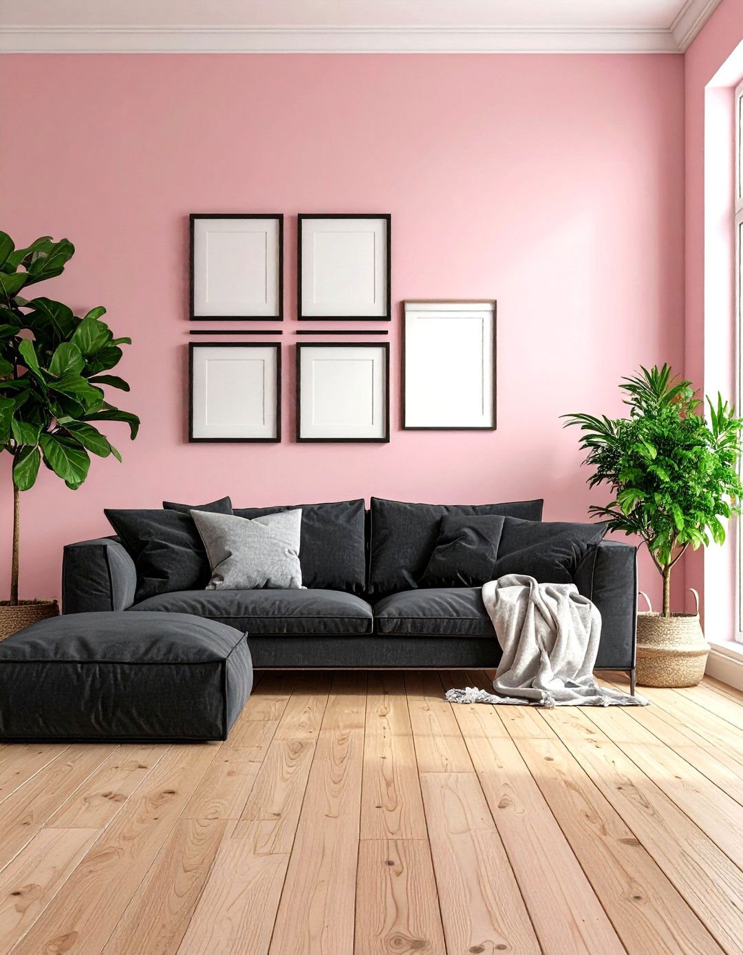 Soft Blush Walls and Light Ash Floors - 20 Floor and Wall Color Ideas