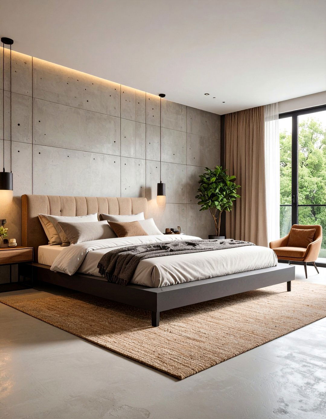 Soft Brutalist Cozy Bedroom - 20 Brutalist Interior Design Ideas
