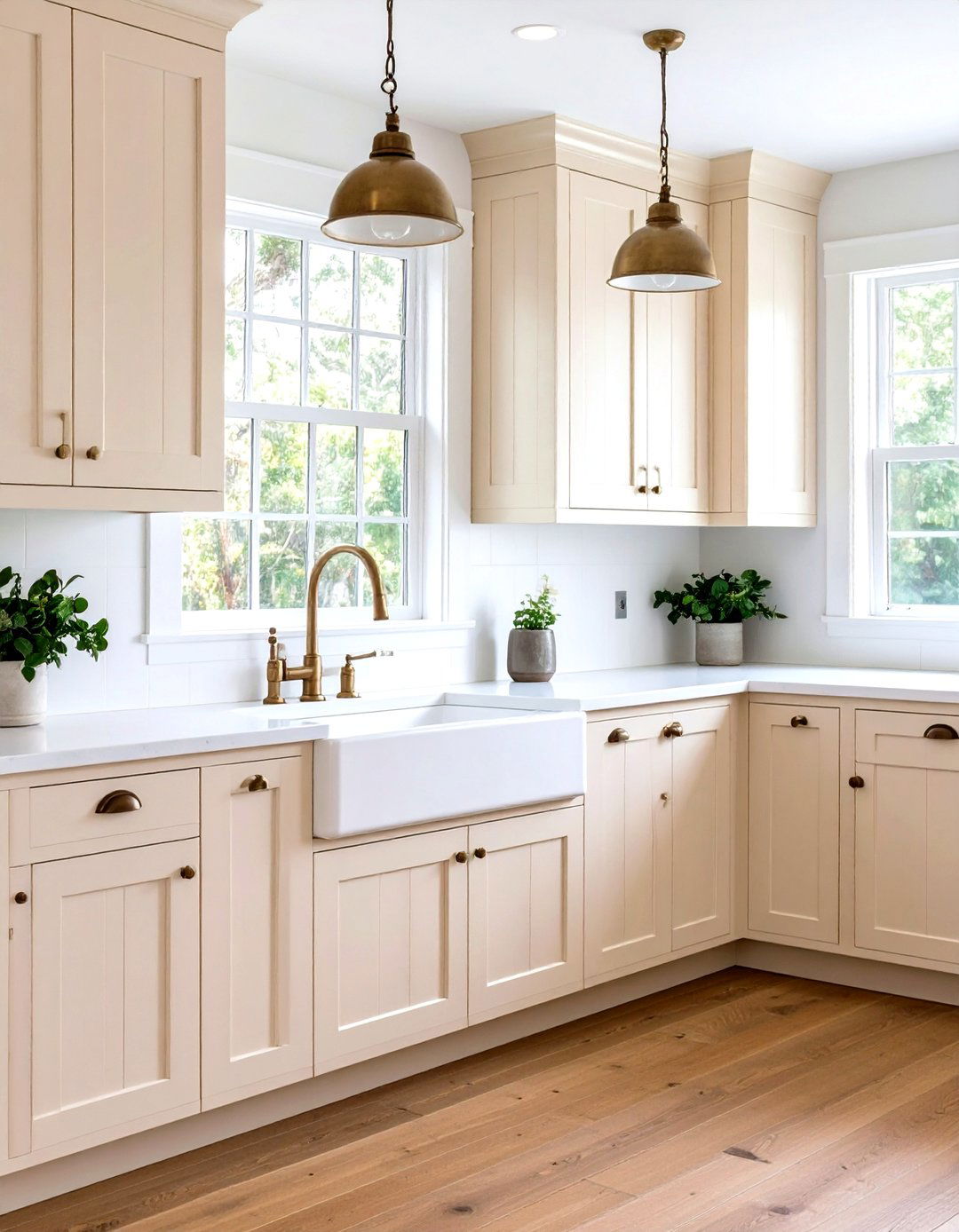Soft Cream Cabinets for Cozy Farmhouse Charm - 25 Off-white Kitchen Cabinets