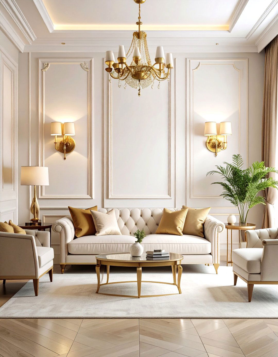 Soft Gold Living Room Wall Lighting Ideas for Luxurious Elegance - 20 Living Room Wall Lighting Ideas