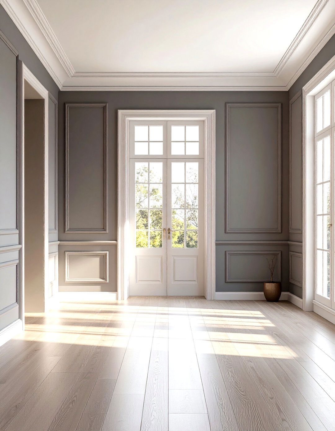 Soft Greige Trim Instead of Bright White - 20 Greige Interior Design Ideas