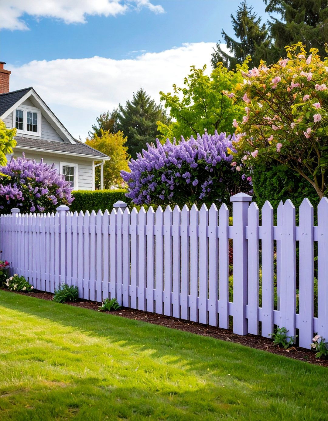 Soft Lavender Garden Fence Colour - 20 Garden Fence Colour Ideas