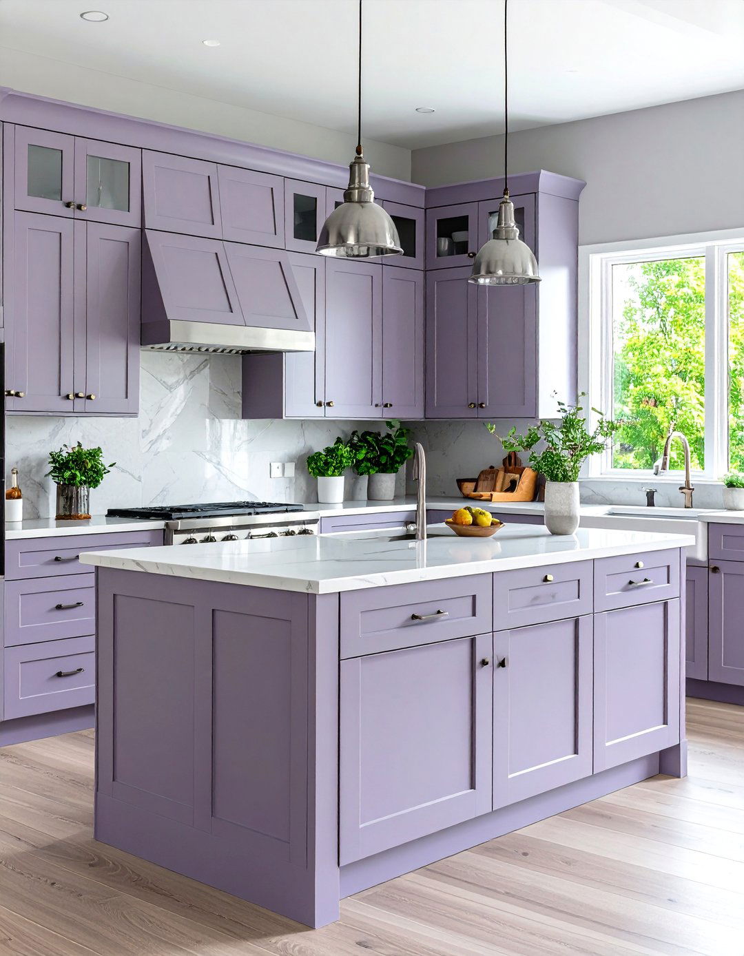 Soft Lavender and Silver Kitchen Color Elegance - 20 Kitchen Color Ideas