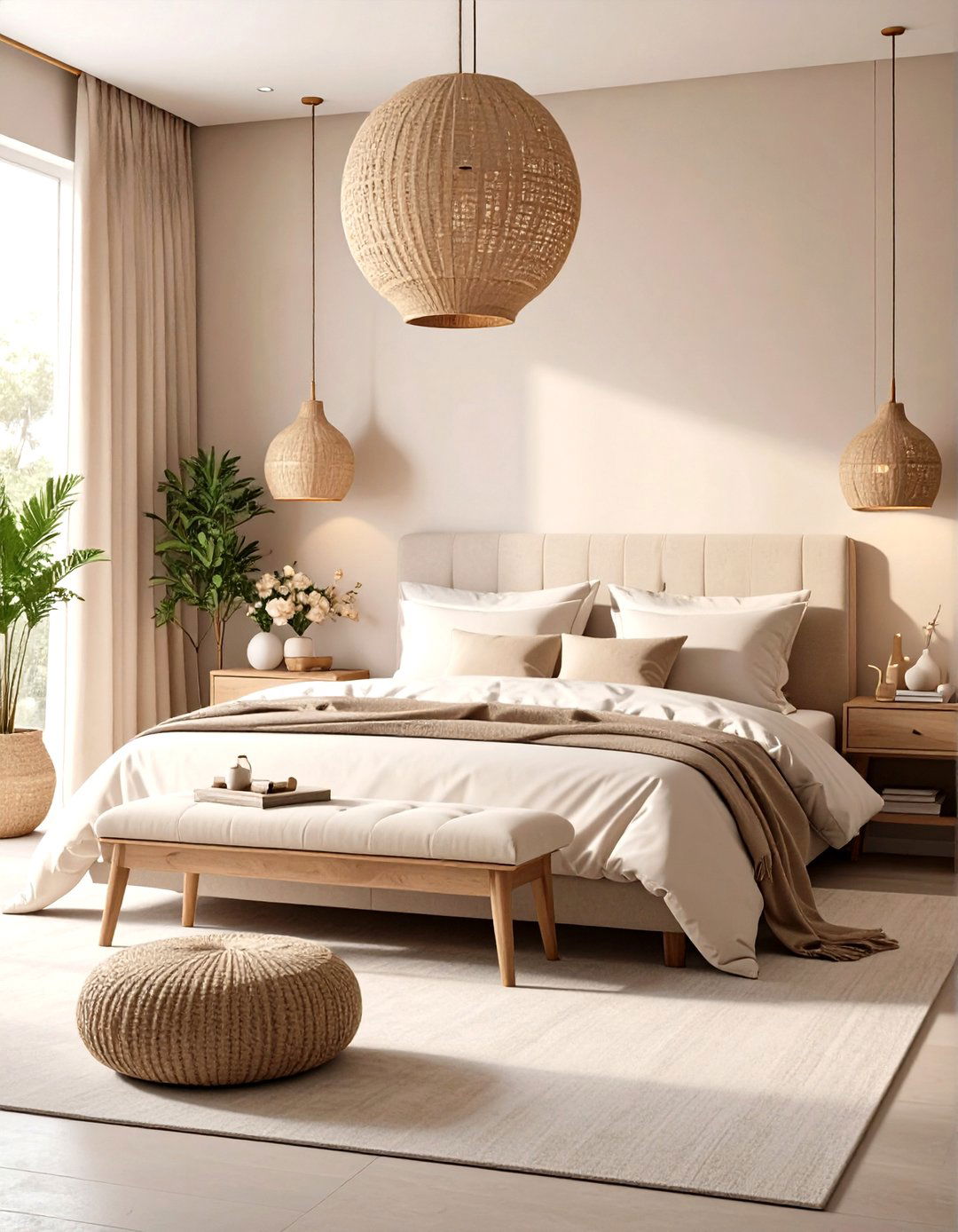 Soft Neutrals and Warm Whites for a Cloud Like Bedroom - 20 Dreamy Bedroom Design Ideas