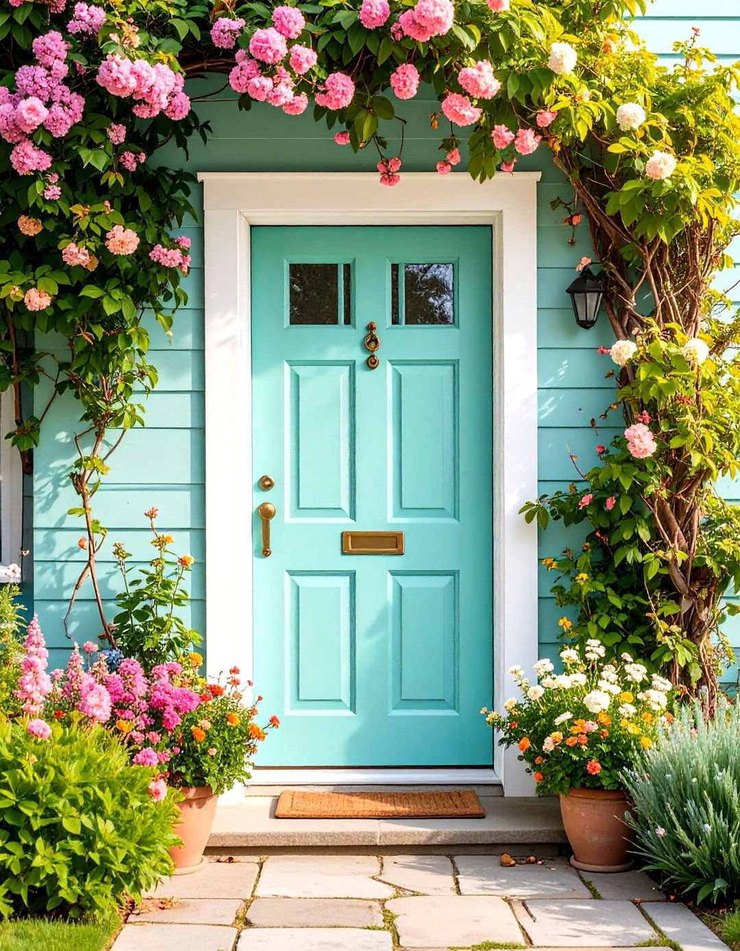 Soft Pastel Door - 20 Door Painting Ideas