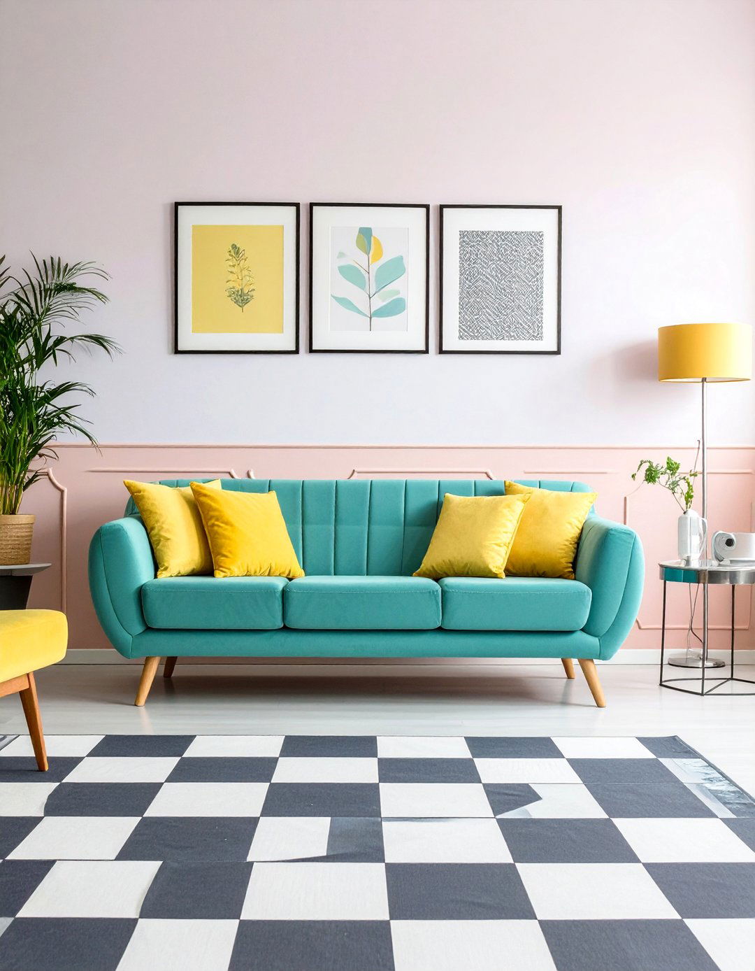 Soft Pastels and Teal Harmony - 20 Teal Couch Living Room Ideas