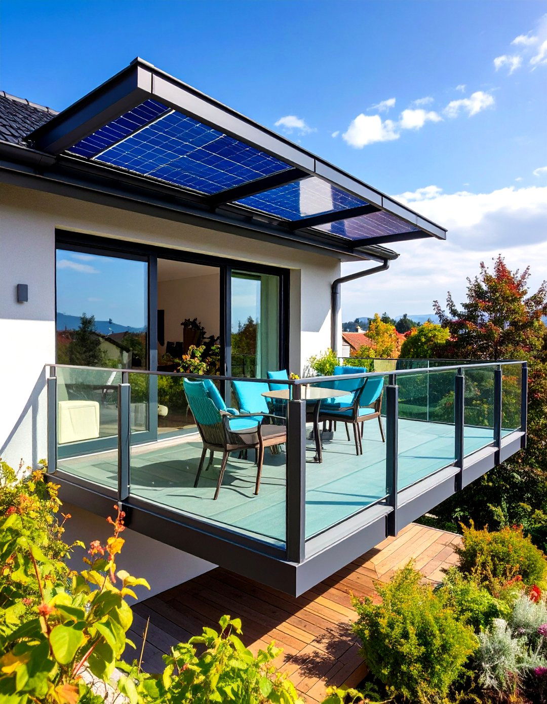 Solar Control or Photovoltaic Coated Glass - 20 Glass Balcony Design Ideas