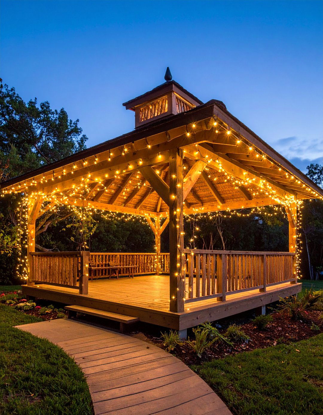 Solar Fairy Gazebo Lighting for Off Grid Glow - 20 Gazebo Lighting Ideas