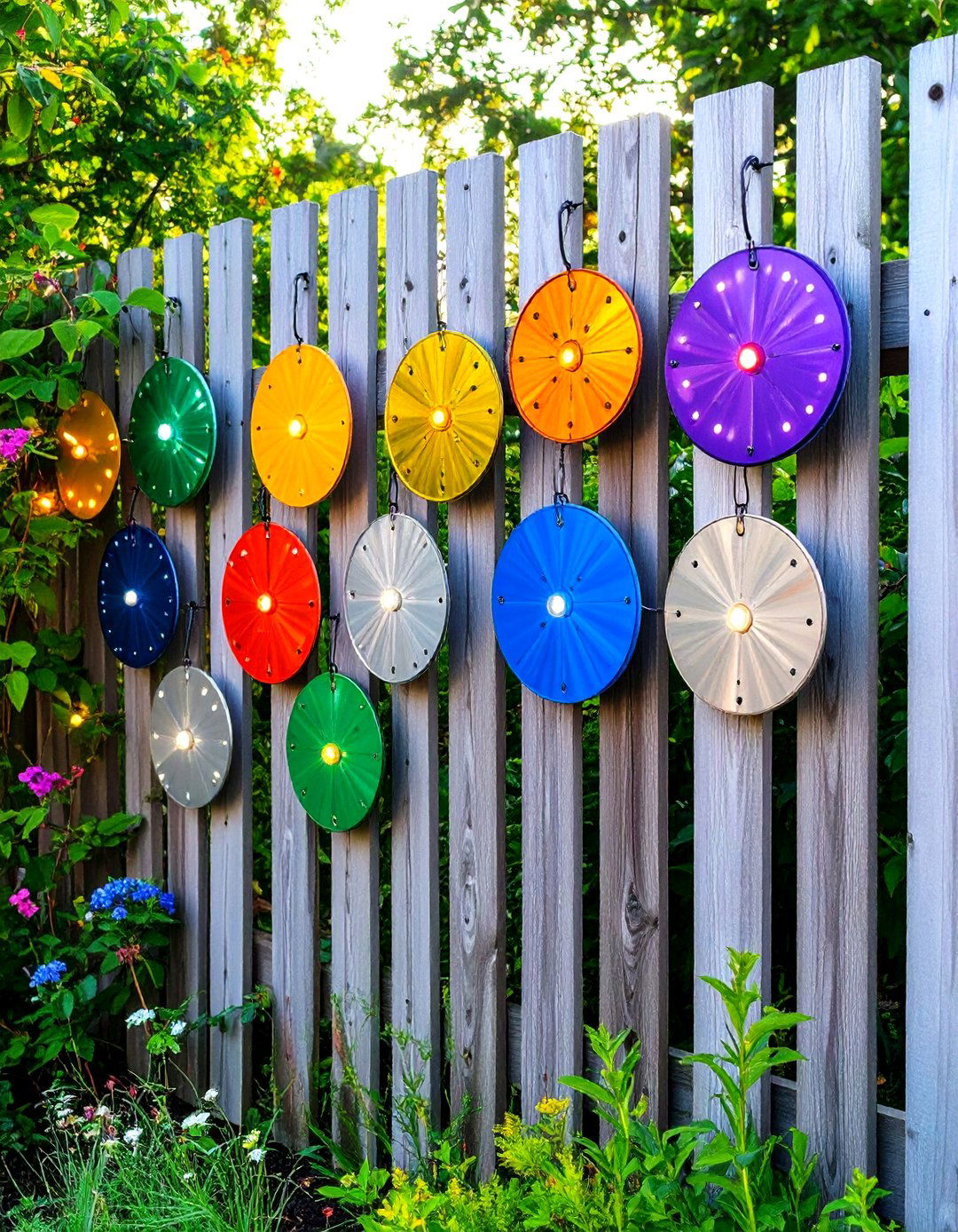Solar Lit Metal Wall Medallion Garden Art - 20 Garden Art Ideas