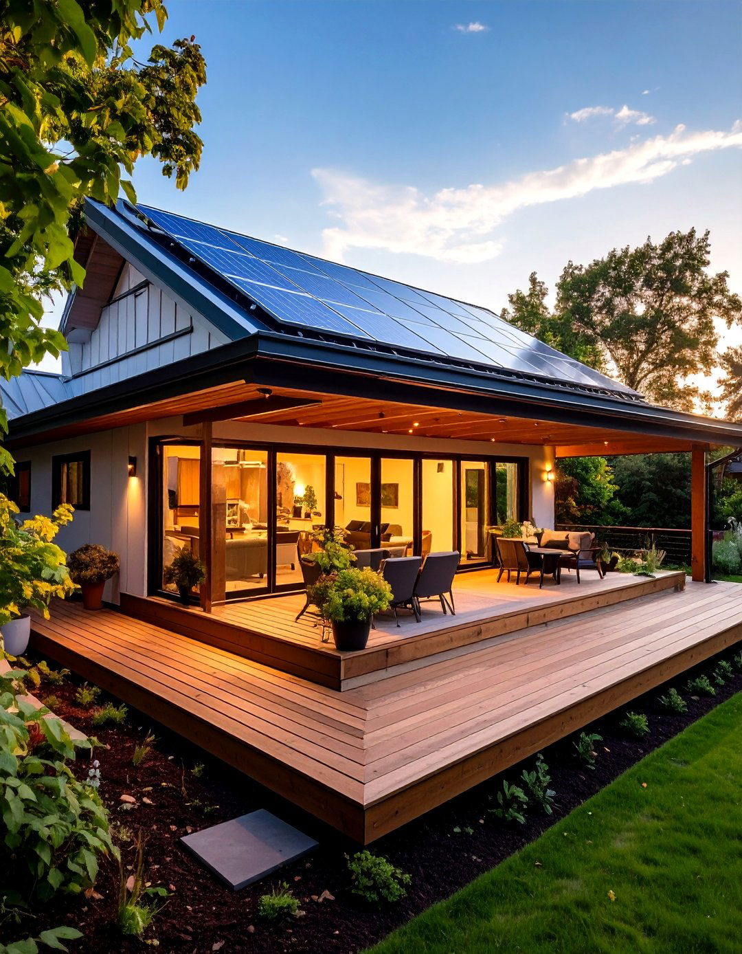 Solar Louvered Porch Roof - 20 Front Porch Roof Ideas