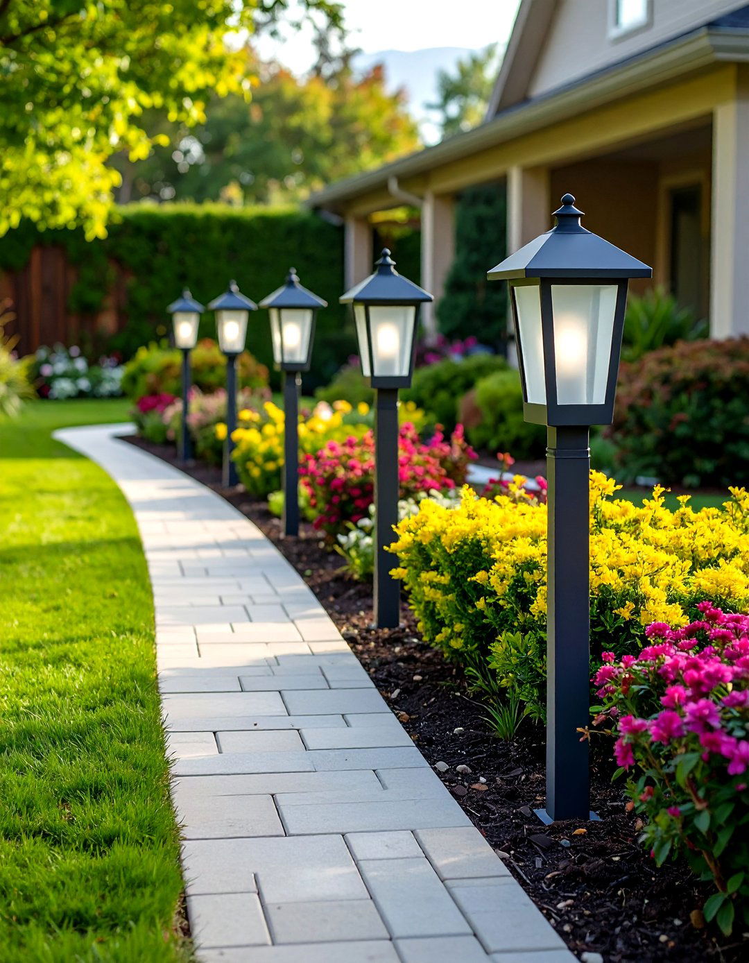 Solar Path Lights for Eco Friendly Backyard Navigation - 20 Backyard Lighting Ideas