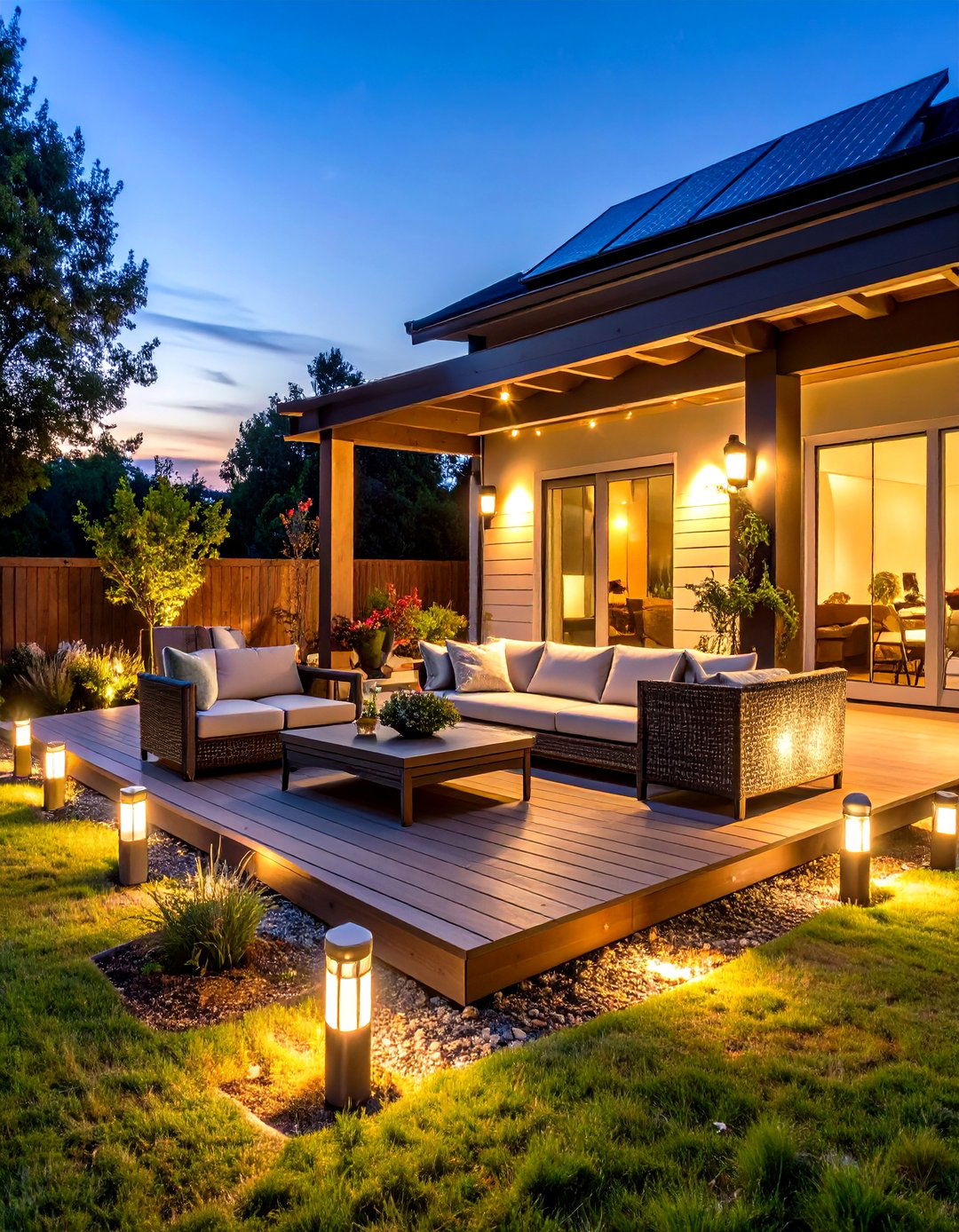 Solar Post Cap Deck Lighting - 20 Deck Lighting Ideas