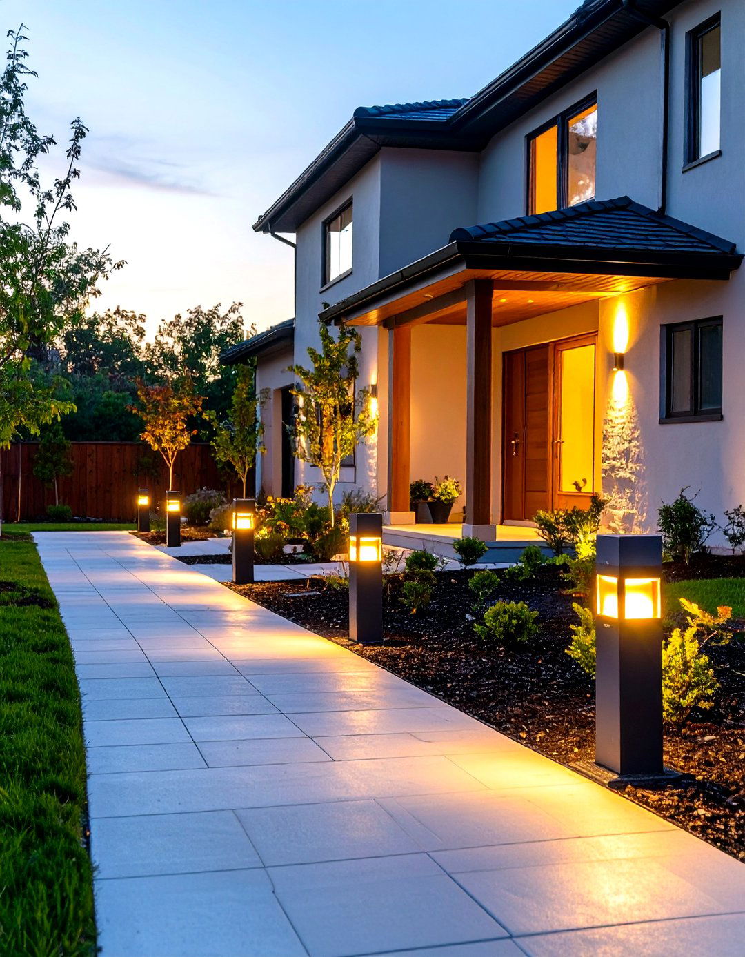 Solar Powered Driveway Entrance Lighting - 20 driveway entrance ideas