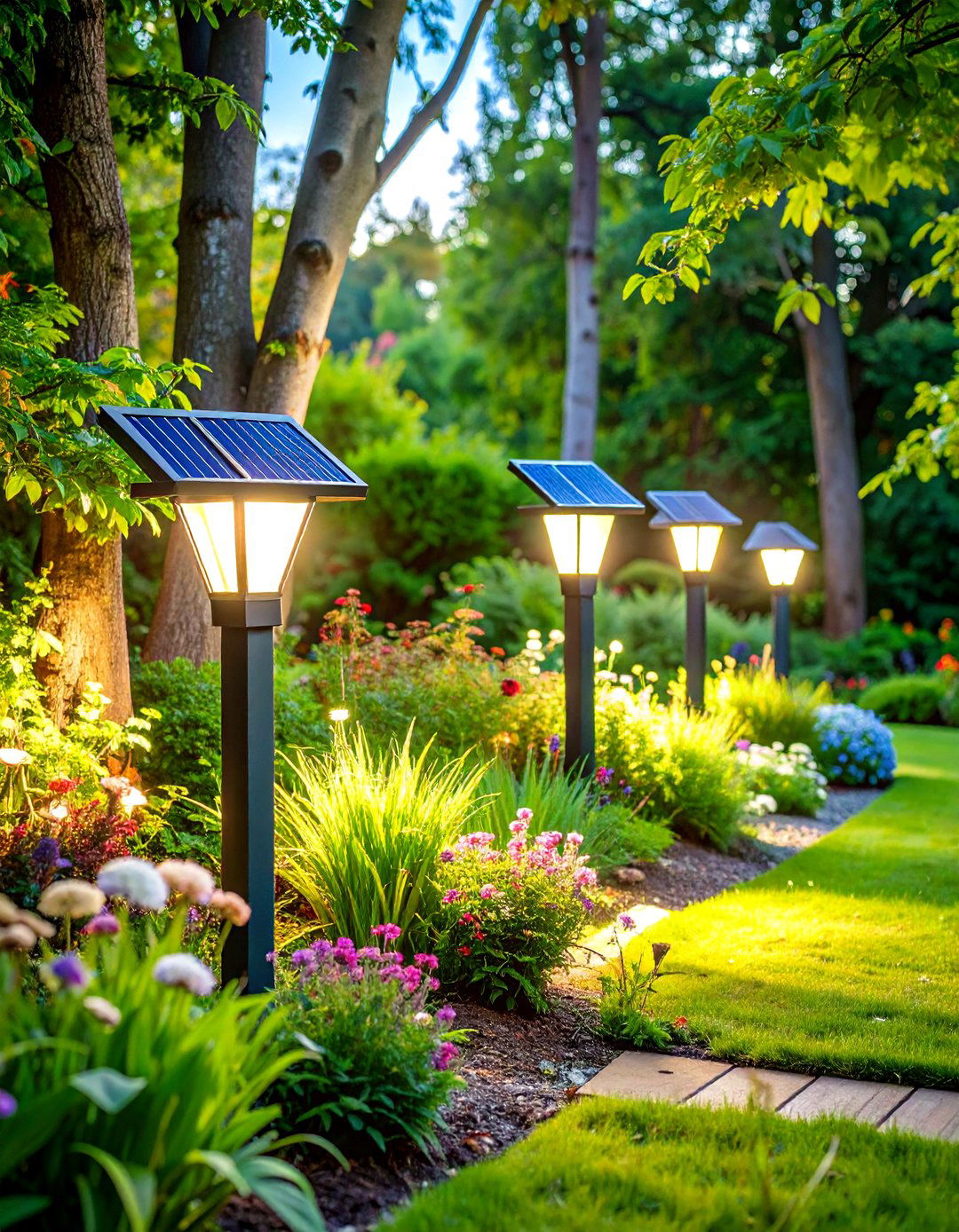 Solar Powered Outdoor Lighting Garden Spotlights - 20 Outdoor Lighting Ideas