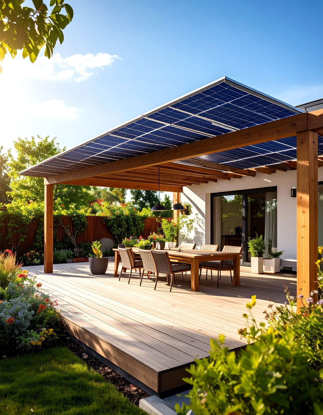 Solar Powered Pergola Shade System - 20 Pergola Shade Ideas