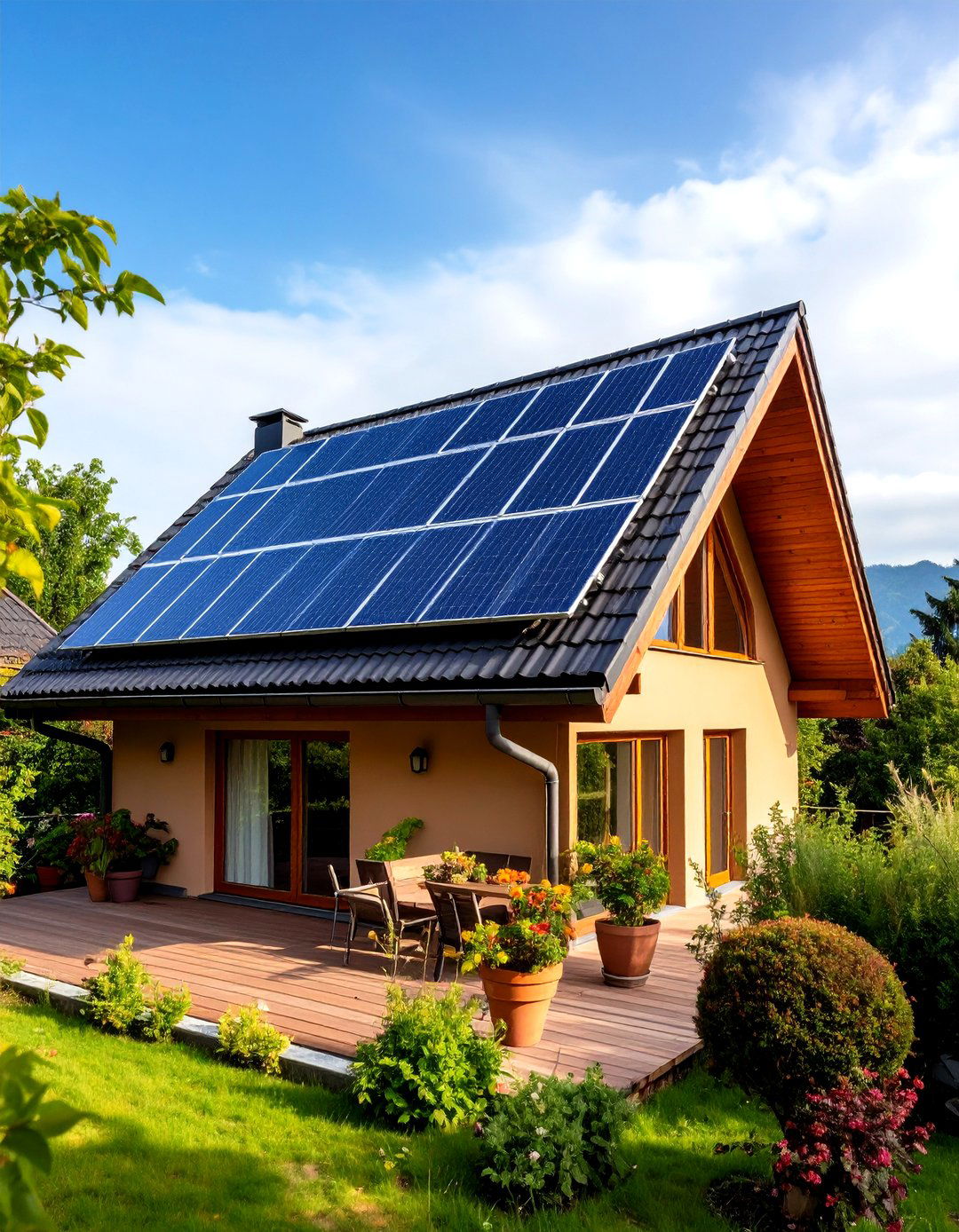 Solar Ready Gable Patio Roof Turns Shelter into Power Plant - 20 Gable Patio Roof Design Ideas