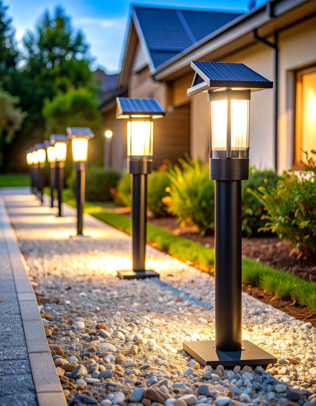 Solar Stake Driveway Path Lighting - 20 Driveway Lighting Ideas