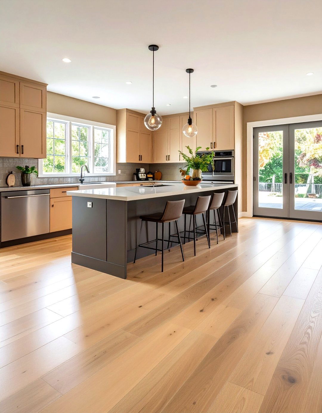 Solid Color Epoxy Floor with Slip Resistant Finish - 20 Epoxy Floor Designs